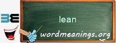 WordMeaning blackboard for lean